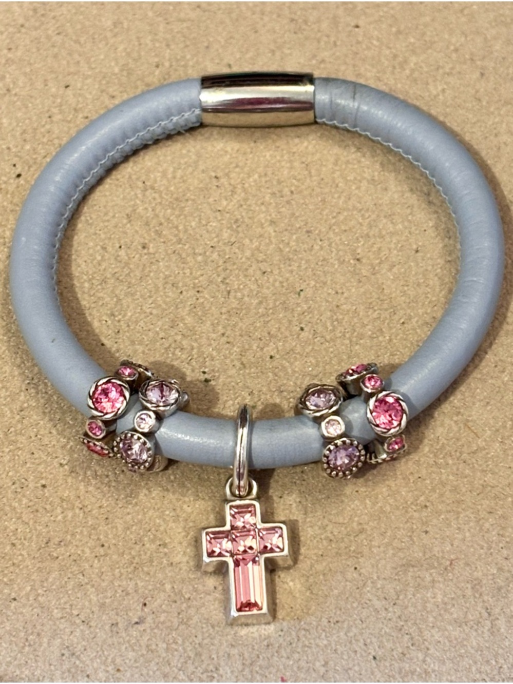 Brighton Woodstock Single bracelet Light blue smooth leather Holds beads, charms - Picture 8 of 8